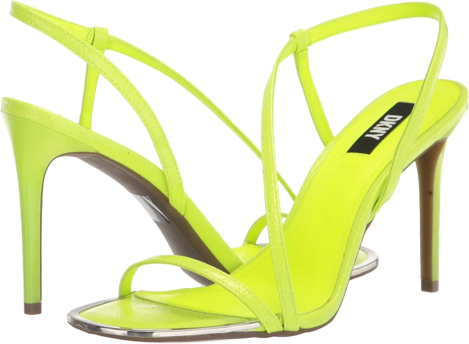 DKNY Women's Open Toe Diaganol Strap Heel Heeled Sandal