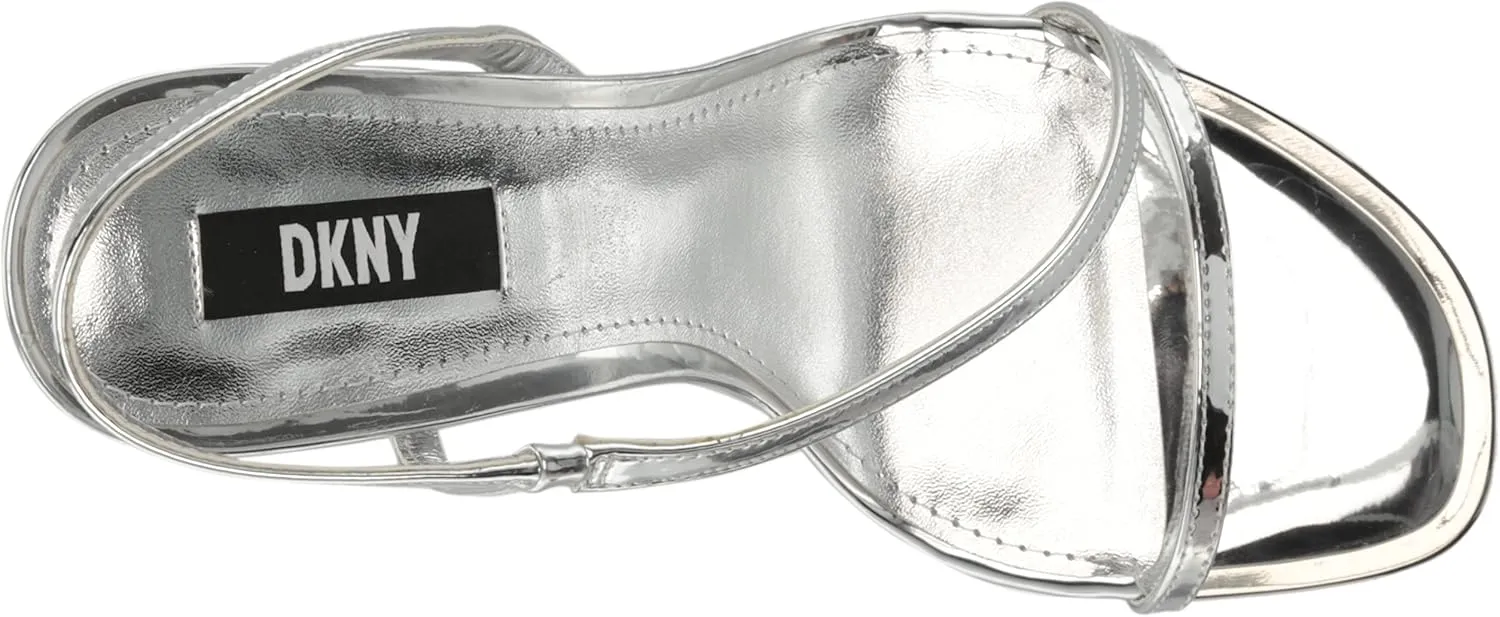 DKNY Women's Open Toe Diaganol Strap Heel Heeled Sandal