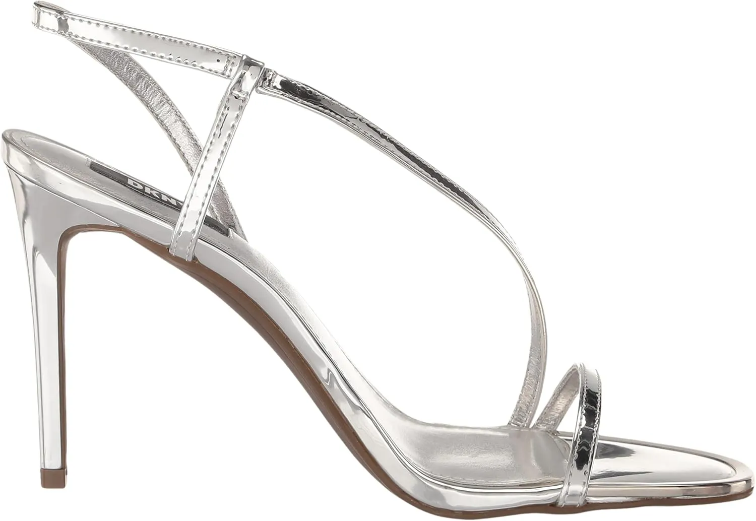 DKNY Women's Open Toe Diaganol Strap Heel Heeled Sandal