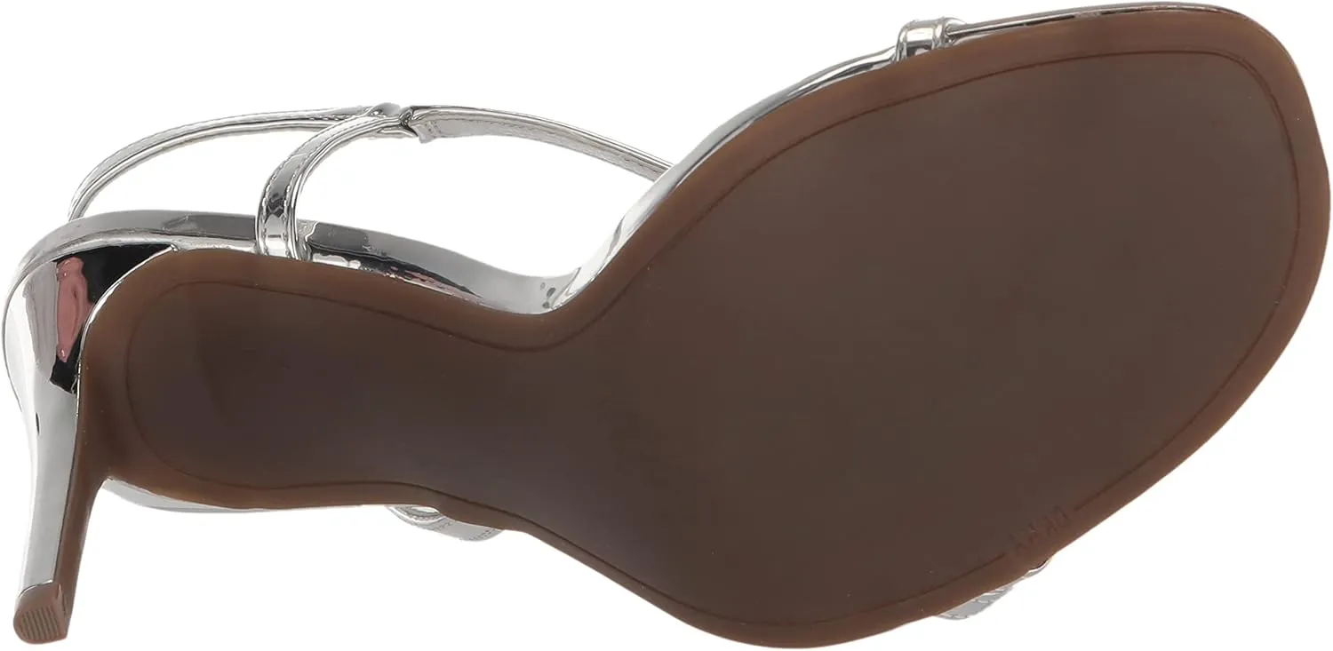 DKNY Women's Open Toe Diaganol Strap Heel Heeled Sandal