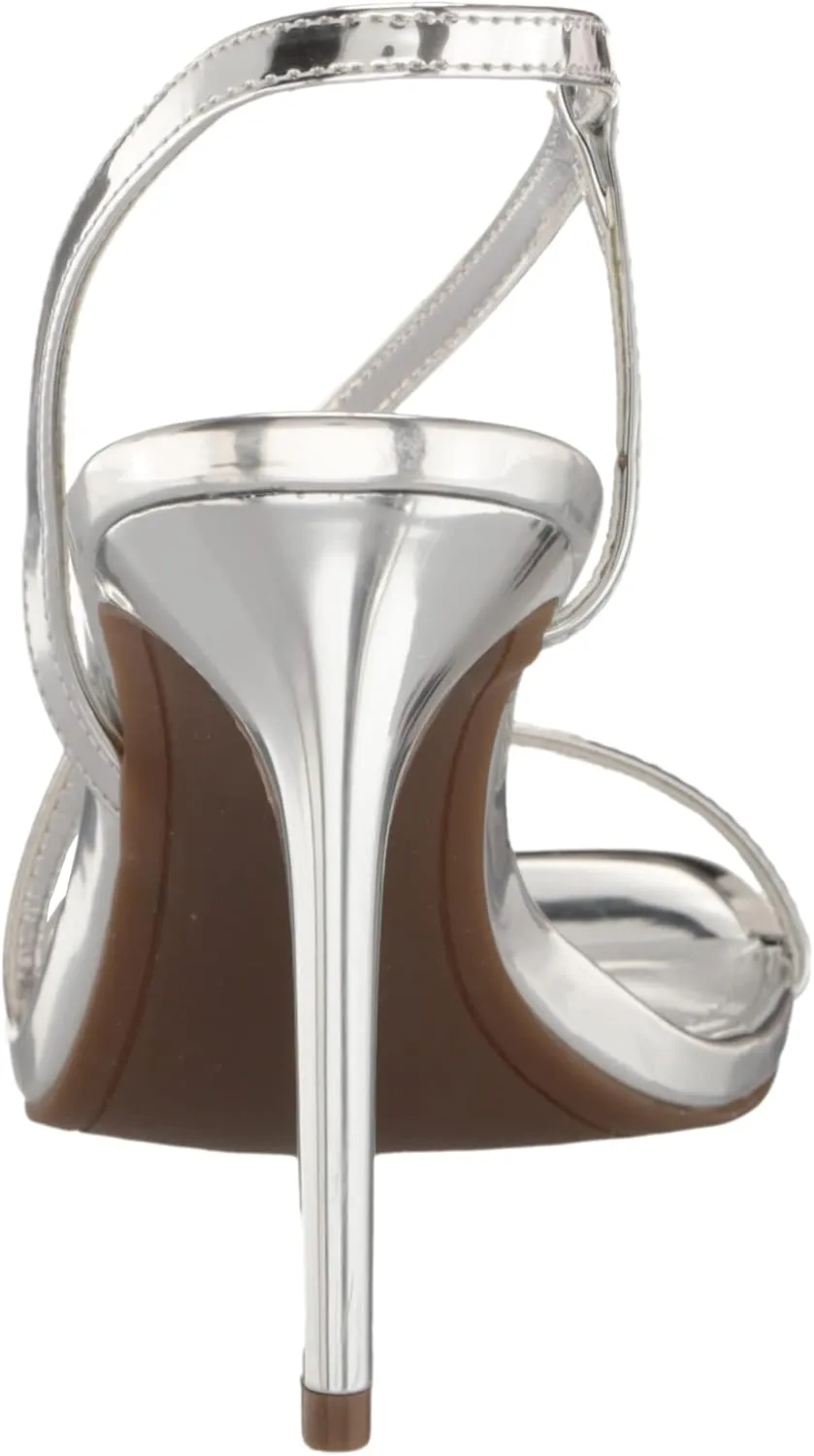 DKNY Women's Open Toe Diaganol Strap Heel Heeled Sandal