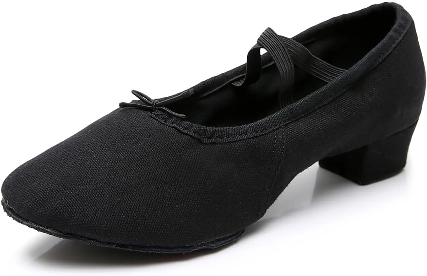 DKZSYIM Womens Latin Dance Shoes Close Toe Beginner Ballroom Dance Practice Shoes,Model 101