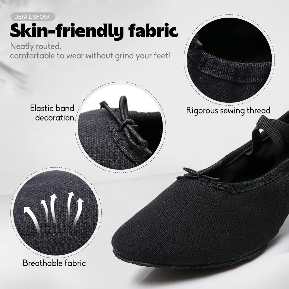 DKZSYIM Womens Latin Dance Shoes Close Toe Beginner Ballroom Dance Practice Shoes,Model 101