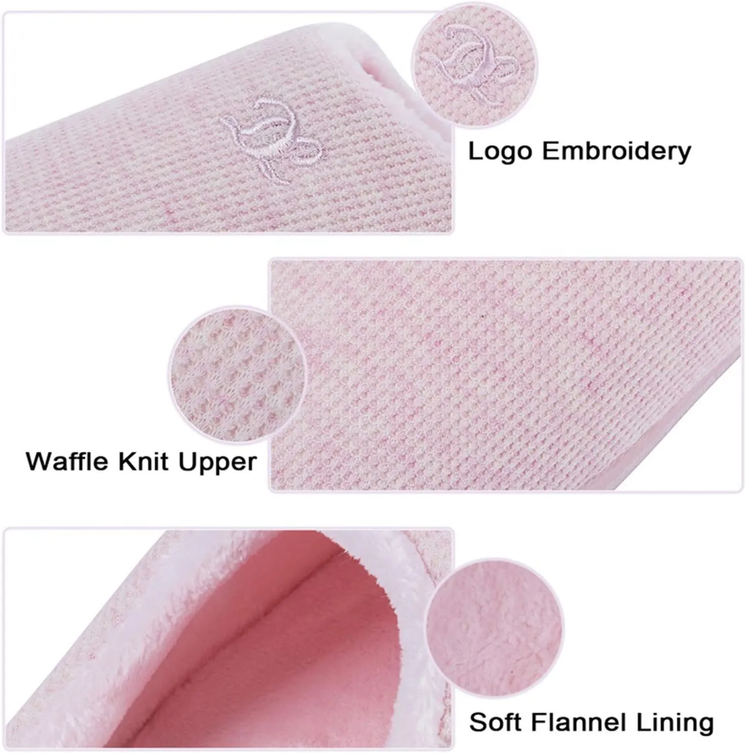DL Womens Memory Foam Slippers, Cozy Slip on House Slippers for Women Indoor Outdoor, Comfy Women's Bedroom Slippers Warm Soft Flannel Lining Home Slippers Size 5-12 Purple Blue Pink Grey Navy Black