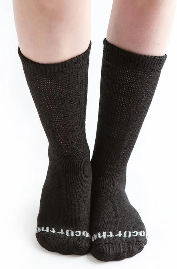Doc Ortho Ultra Soft Loose Fit Diabetic Socks for Men and Women, 6 Pairs, Crew