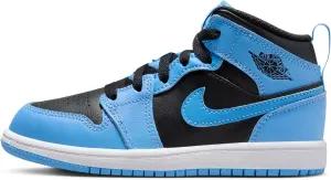 [DQ8424-401] Preschool Air Jordan RETRO 1 MID 'UNIVERSITY BLUE BLACK (PS)'