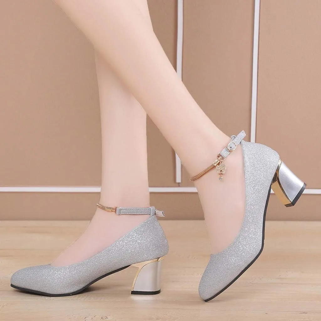 Dressy Loafers for Women 2024 Women's Dressy Strappy 2 Inch Low Heel Open Toe Sandals Dress Shoes for Woman Lady Dance Evening Dancing Shoes