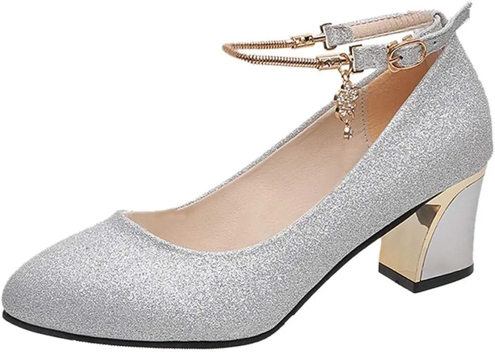 Dressy Loafers for Women 2024 Women's Dressy Strappy 2 Inch Low Heel Open Toe Sandals Dress Shoes for Woman Lady Dance Evening Dancing Shoes