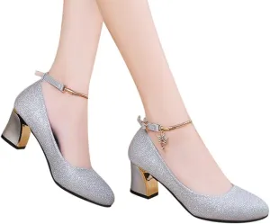 Dressy Loafers for Women 2024 Women's Dressy Strappy 2 Inch Low Heel Open Toe Sandals Dress Shoes for Woman Lady Dance Evening Dancing Shoes