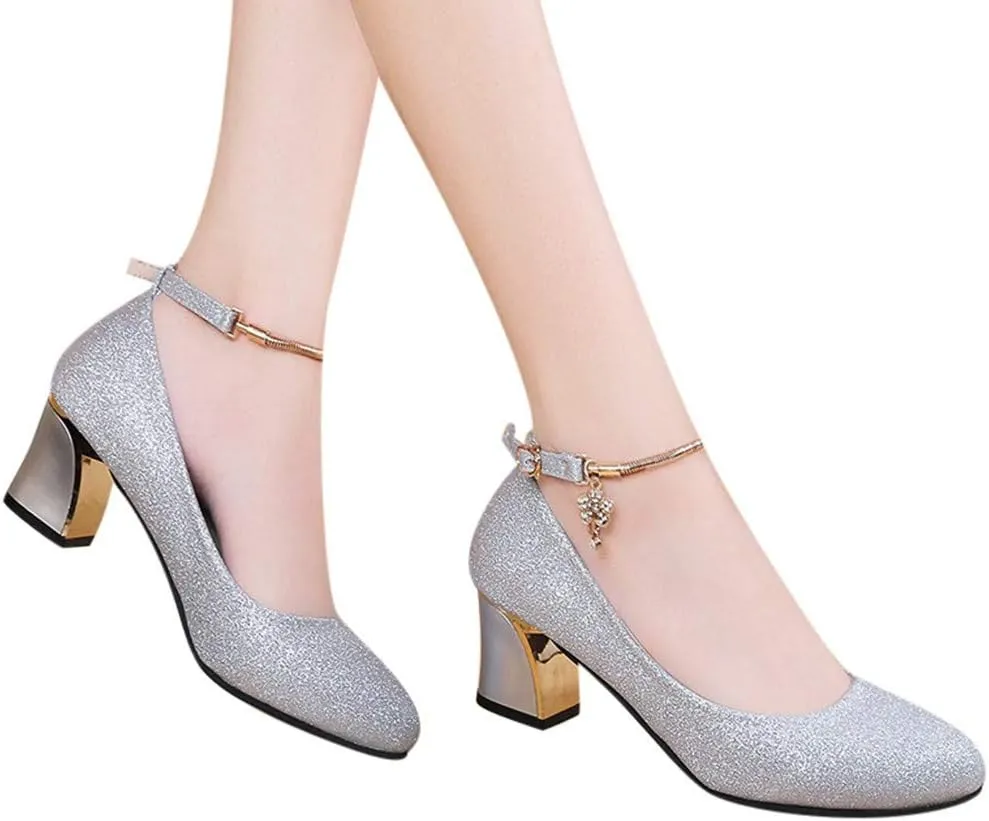 Dressy Loafers for Women 2024 Women's Dressy Strappy 2 Inch Low Heel Open Toe Sandals Dress Shoes for Woman Lady Dance Evening Dancing Shoes