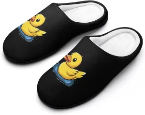 Duck Men's Cotton Slippers Casual House Shoes Anti-Slip Soft Shoes for Indoor And Outdoor