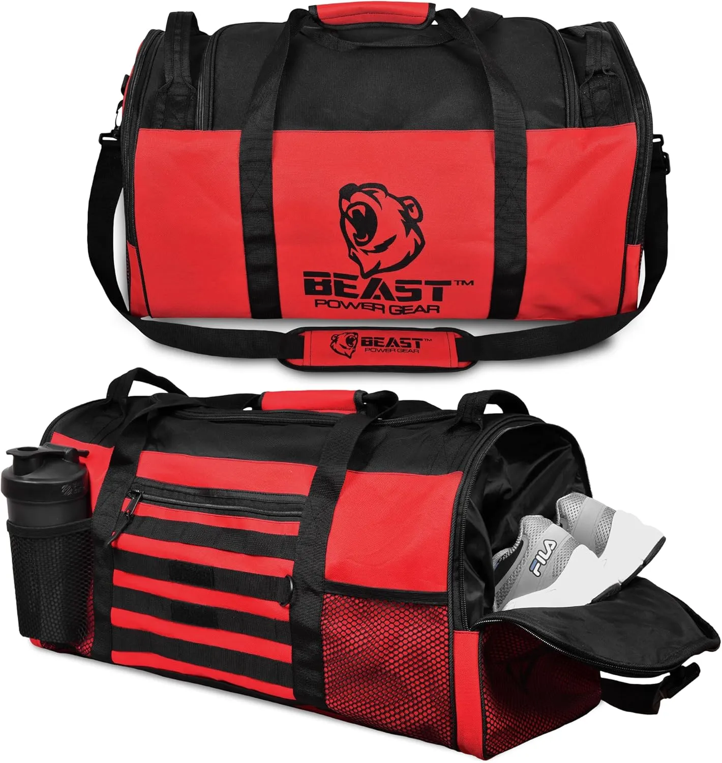 Duffle Gym Bag for Men & Women – Large Duffel Athletic Gym Boxing Bag with Shoes Compartment, Wet Pocket – Fitness,Workout,MMA,BJJ,Jiu Jitsu Gym Bag