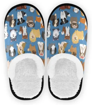Dussdil Winter Spa Slippers Home House Slippers for Women Men Travel Slipper Soft Memory Foam Slipper Non Slip for Hotel Bedroom Shoes Slippers