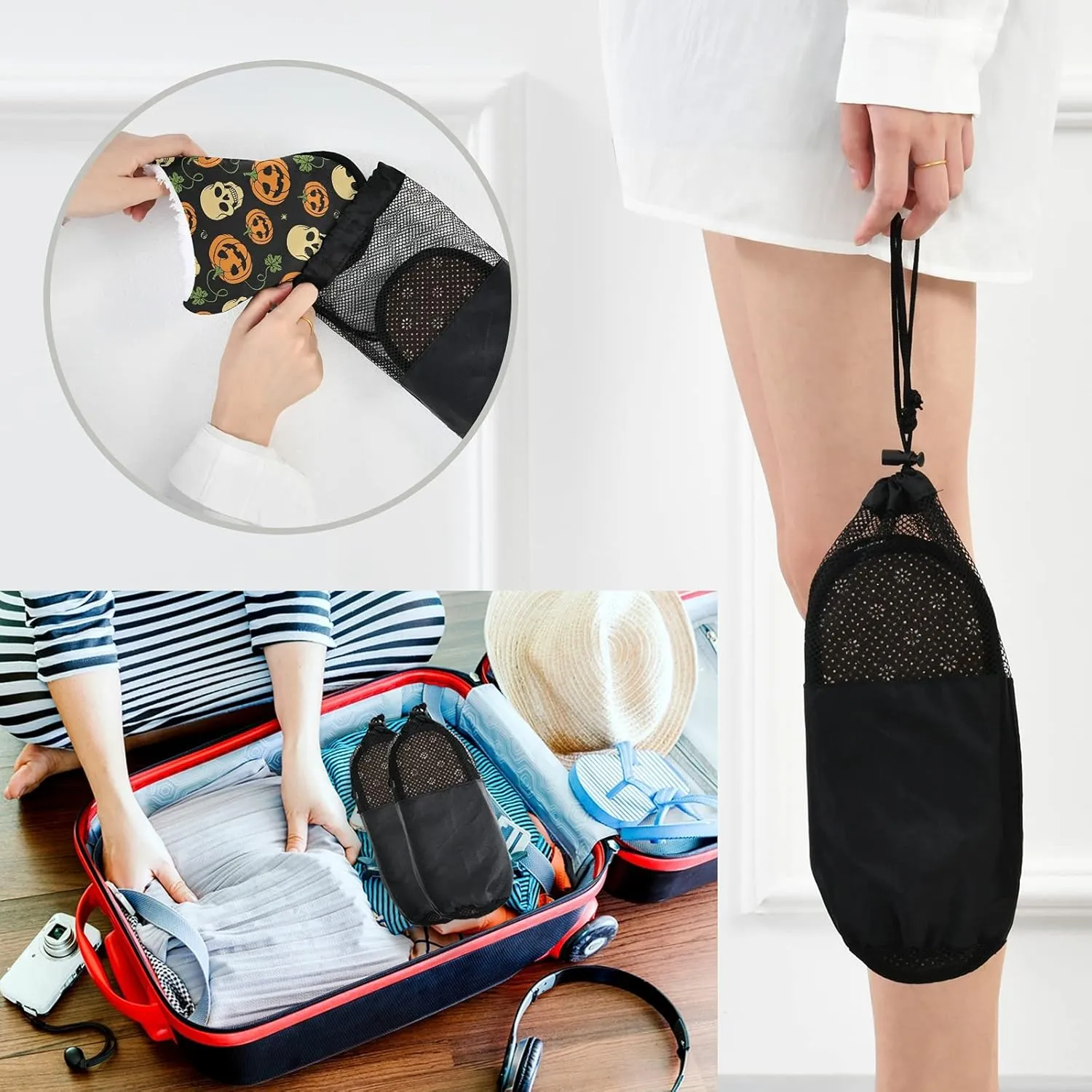 Dussdil Women's Men's Winter Spa Slippers Home House Slippers Shoes Memory Foam Closed Toe Slipper Non Slip for Women Men Hotel Bedroom Travel Shoes
