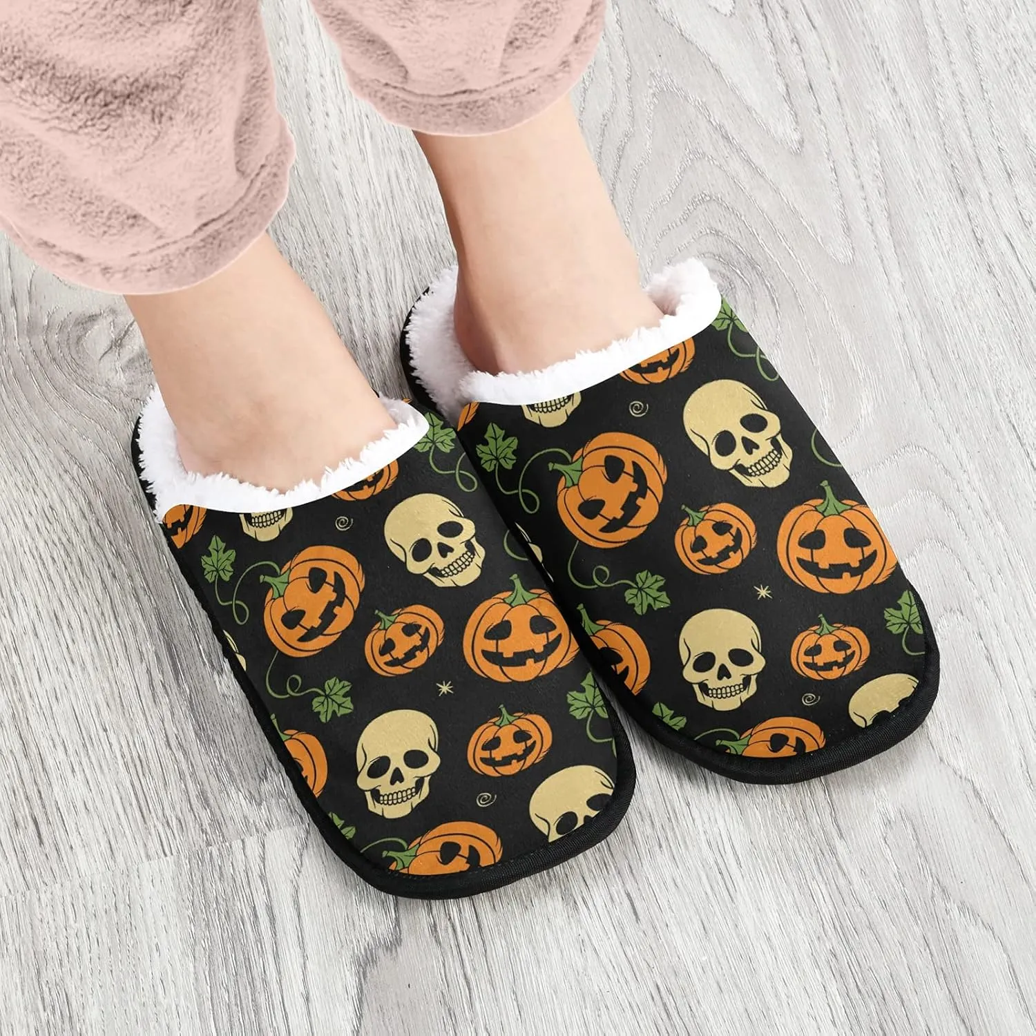 Dussdil Women's Men's Winter Spa Slippers Home House Slippers Shoes Memory Foam Closed Toe Slipper Non Slip for Women Men Hotel Bedroom Travel Shoes