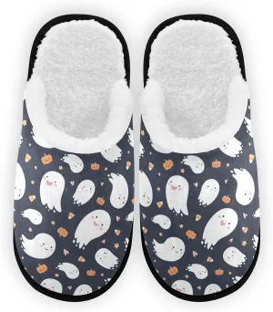 Dussdil Women's Men's Winter Spa Slippers Home House Slippers Shoes Memory Foam Closed Toe Slipper Non Slip for Women Men Hotel Bedroom Travel Shoes