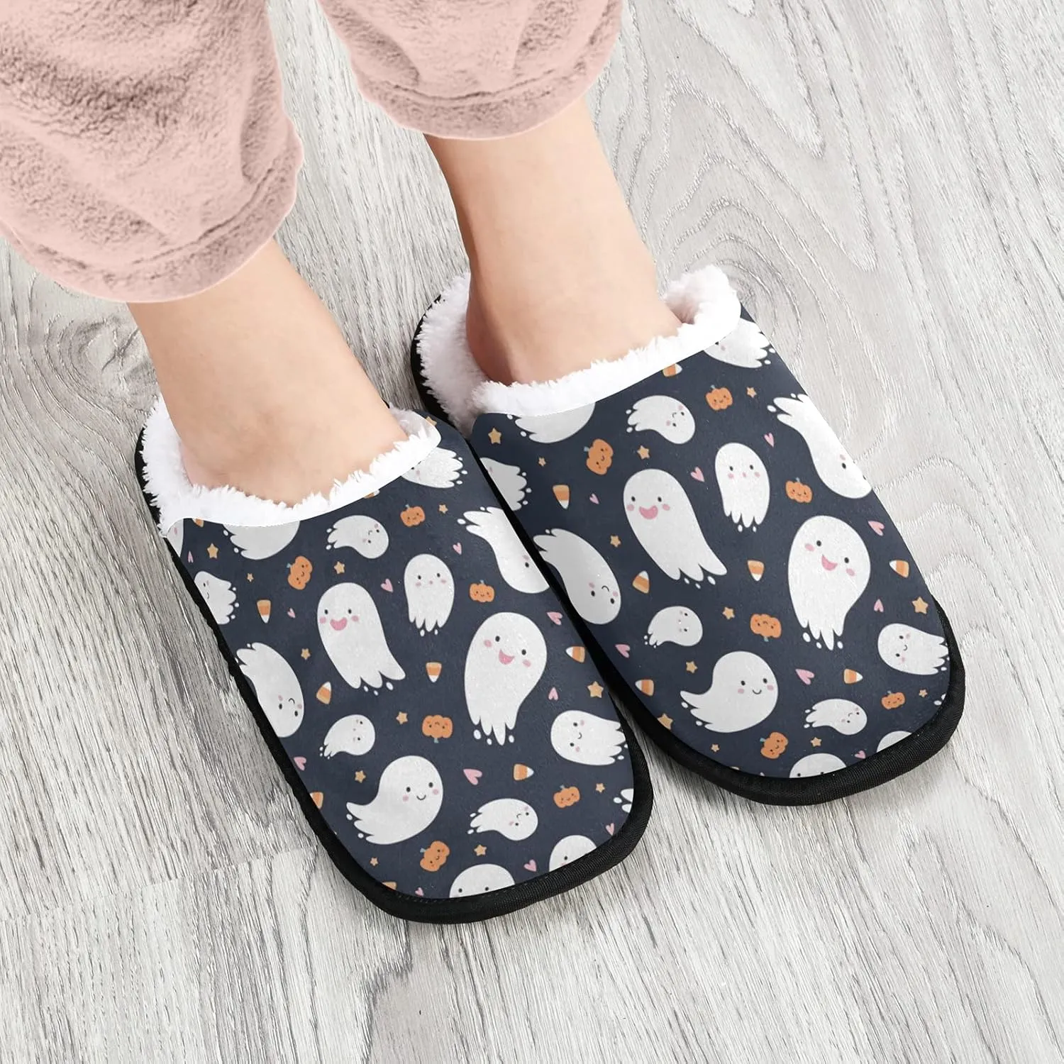 Dussdil Women's Men's Winter Spa Slippers Home House Slippers Shoes Memory Foam Closed Toe Slipper Non Slip for Women Men Hotel Bedroom Travel Shoes