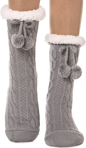 EBMORE Slipper Fuzzy Socks for Women Fluffy Cozy Cabin Winter Warm Soft Fleece Comfy Thick Socks with Grips