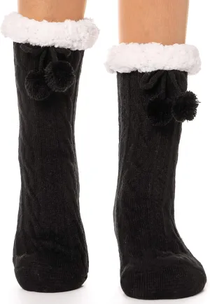 EBMORE Slipper Fuzzy Socks for Women Fluffy Cozy Cabin Winter Warm Soft Fleece Comfy Thick Socks with Grips