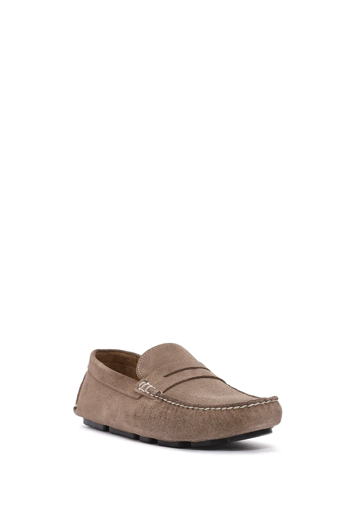 Erkek Bej Süet Deri Loafer