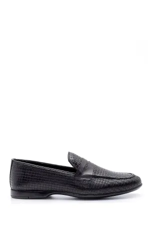 Erkek Deri Baskılı Loafer