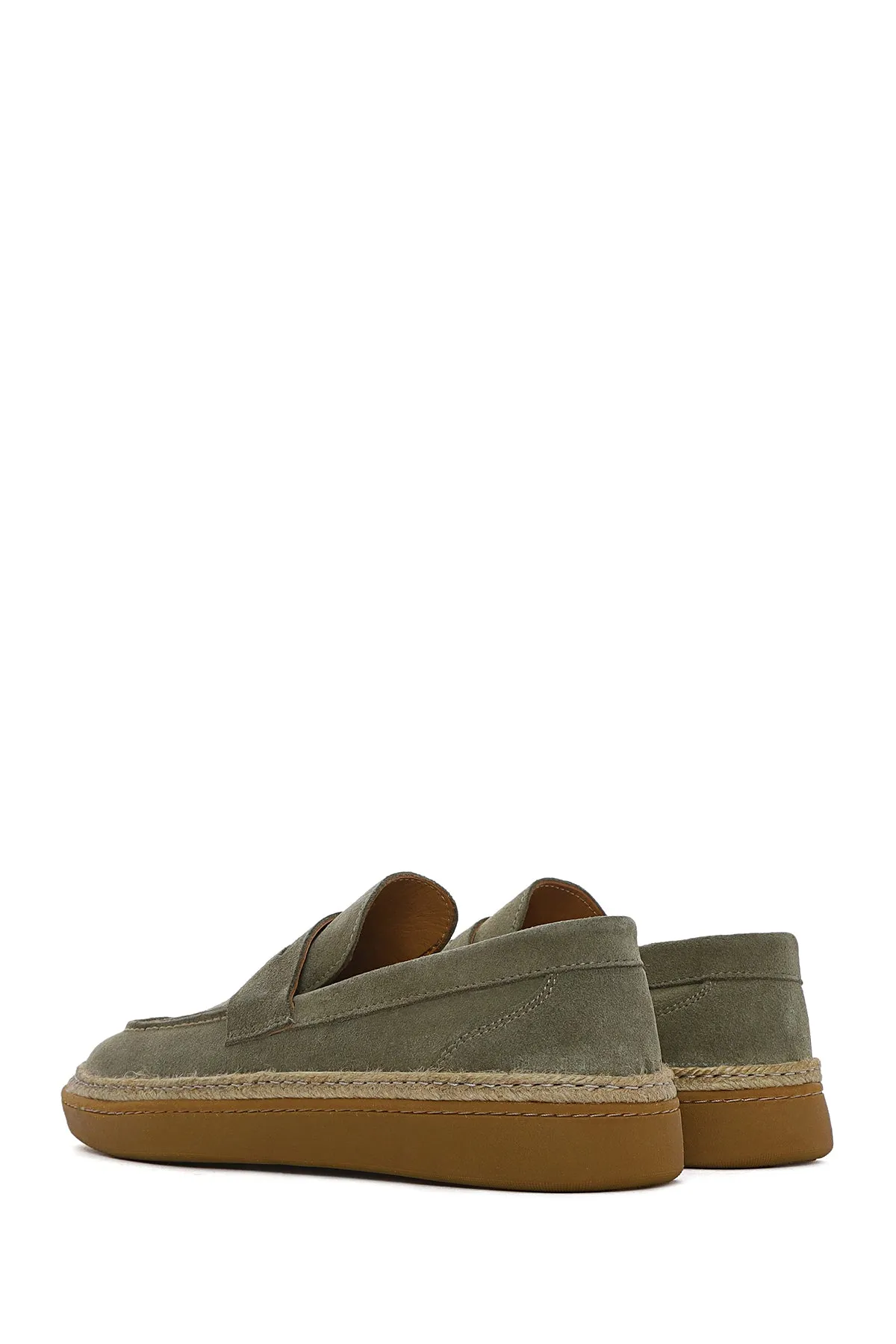 Erkek Yeşil Süet Deri Loafer