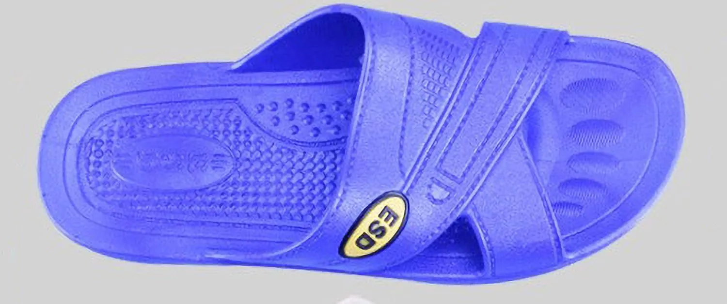 ESD Work Clean Room Lab Breathable and Deodorant Anti-Static Anti-Skid Slippers,Quick Drying Bathroom Slippers,Industrial Home Dual-use Unlimited Folding Super Elastic.Woman