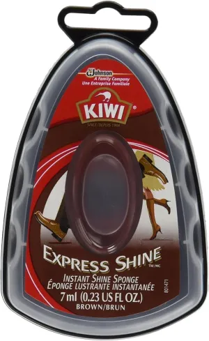 Express Shine, Instant Shine Sponge, Brown, 0.23 Fl Oz (Pack of 3)