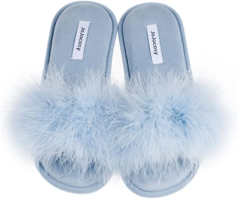 Extreme Plush Lady’s Sexy Slip-on Comfortable Slippers Women’s Fluffy Indoor Open-toe Scuff