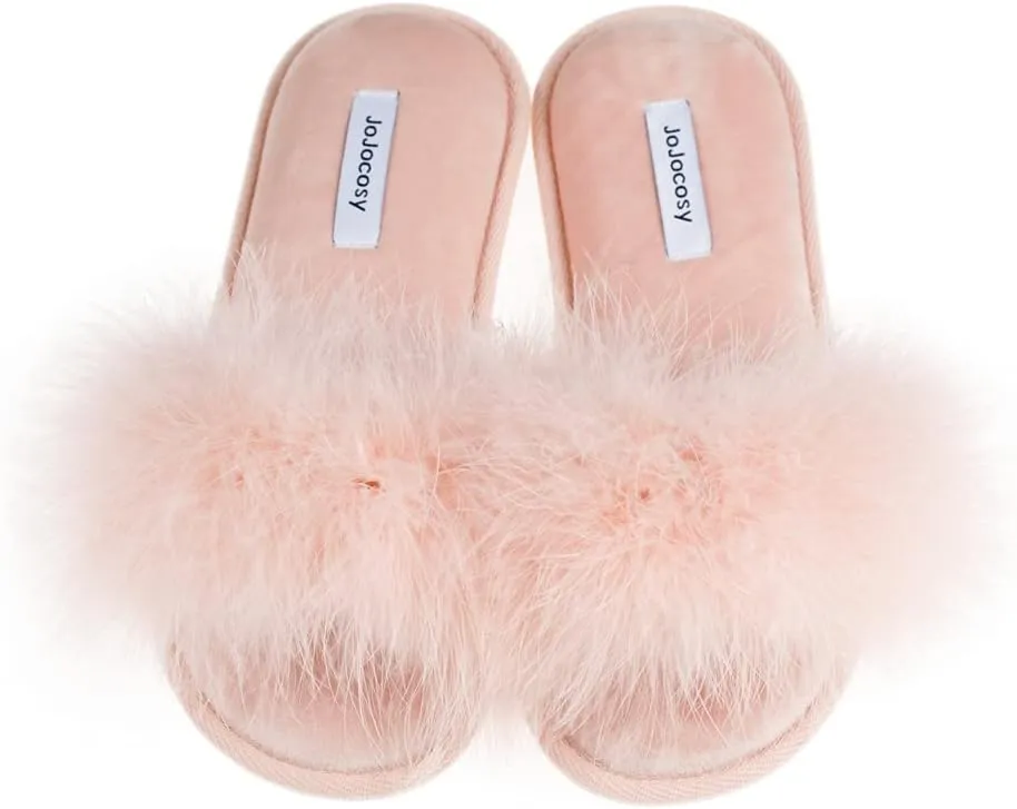 Extreme Plush Lady’s Sexy Slip-on Comfortable Slippers Women’s Fluffy Indoor Open-toe Scuff