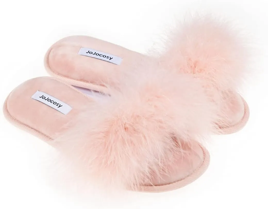 Extreme Plush Lady’s Sexy Slip-on Comfortable Slippers Women’s Fluffy Indoor Open-toe Scuff