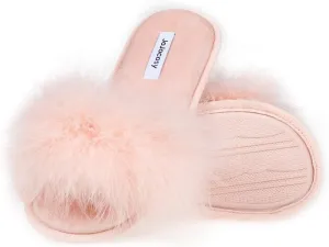 Extreme Plush Lady’s Sexy Slip-on Comfortable Slippers Women’s Fluffy Indoor Open-toe Scuff