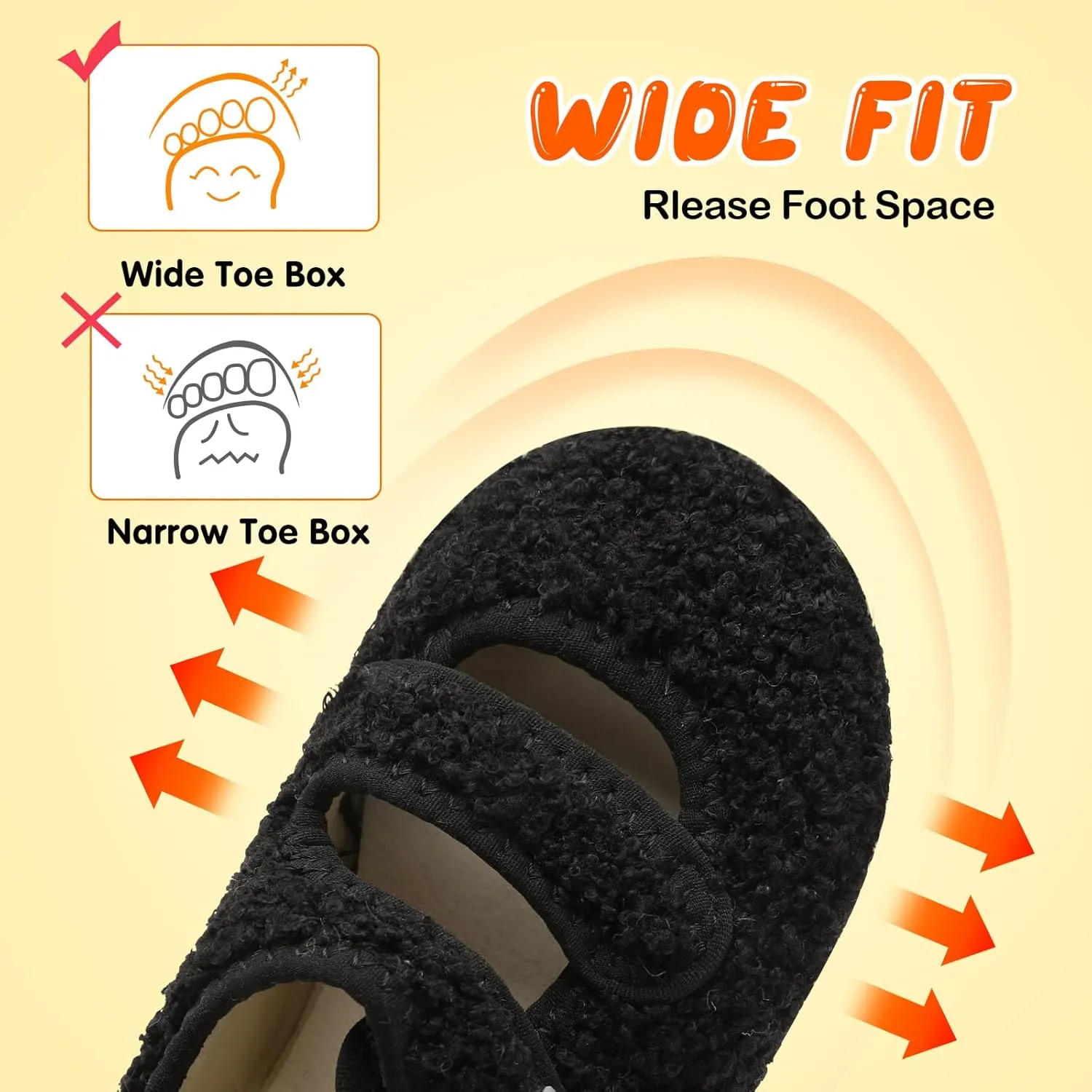 FEETCITY Toddler House Slippers - Boys & Girls Winter Kids Indoor Home Shoes - Warm Socks