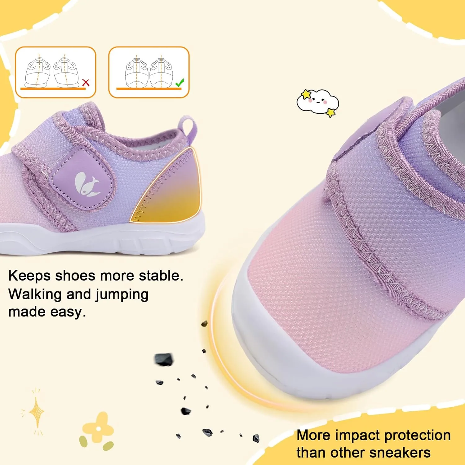 FEETCITY Toddler Shoes Boys Girls Toddler Slip On Sneakers Kids Tennis Shoes Sports Shoe Walking Shoe