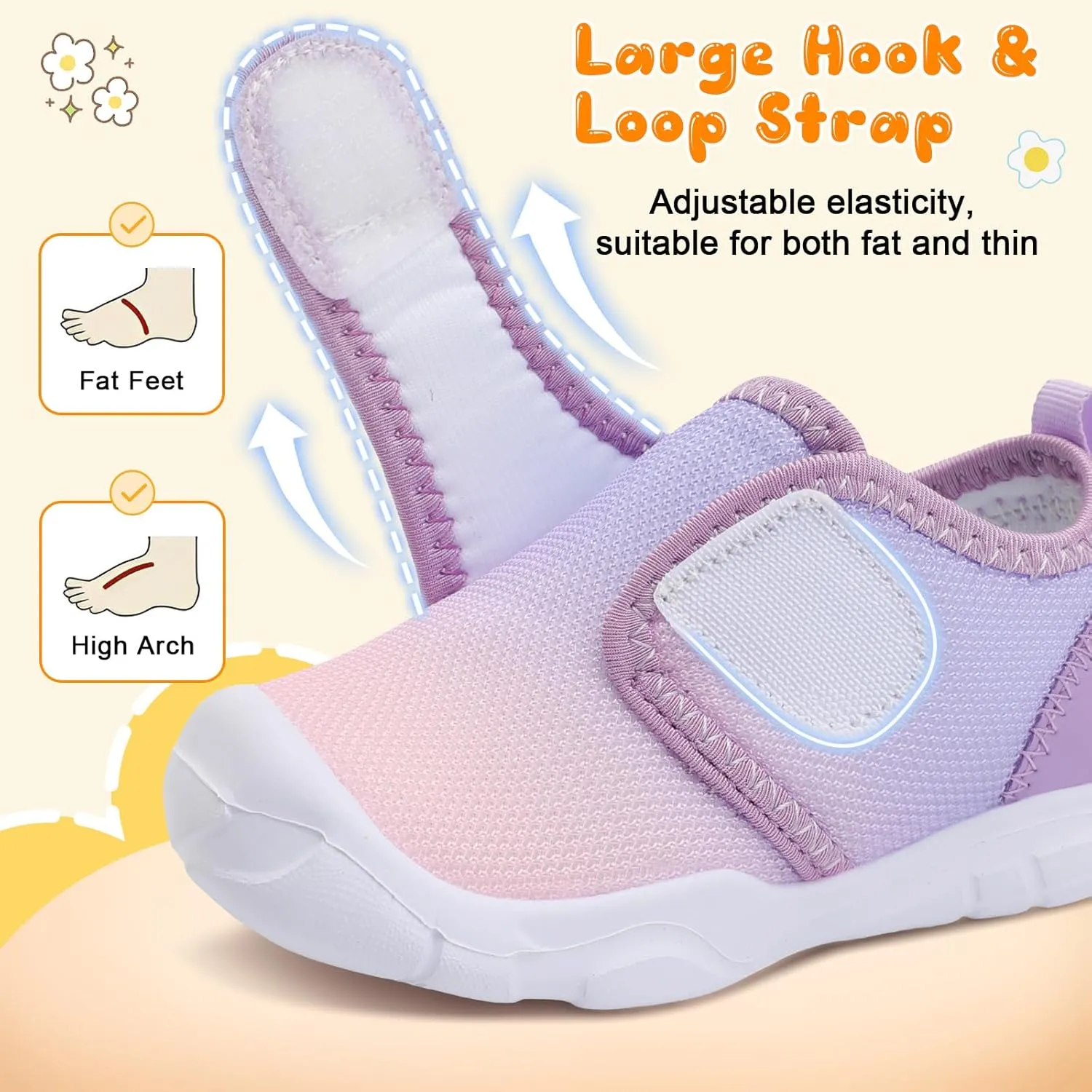 FEETCITY Toddler Shoes Boys Girls Toddler Slip On Sneakers Kids Tennis Shoes Sports Shoe Walking Shoe