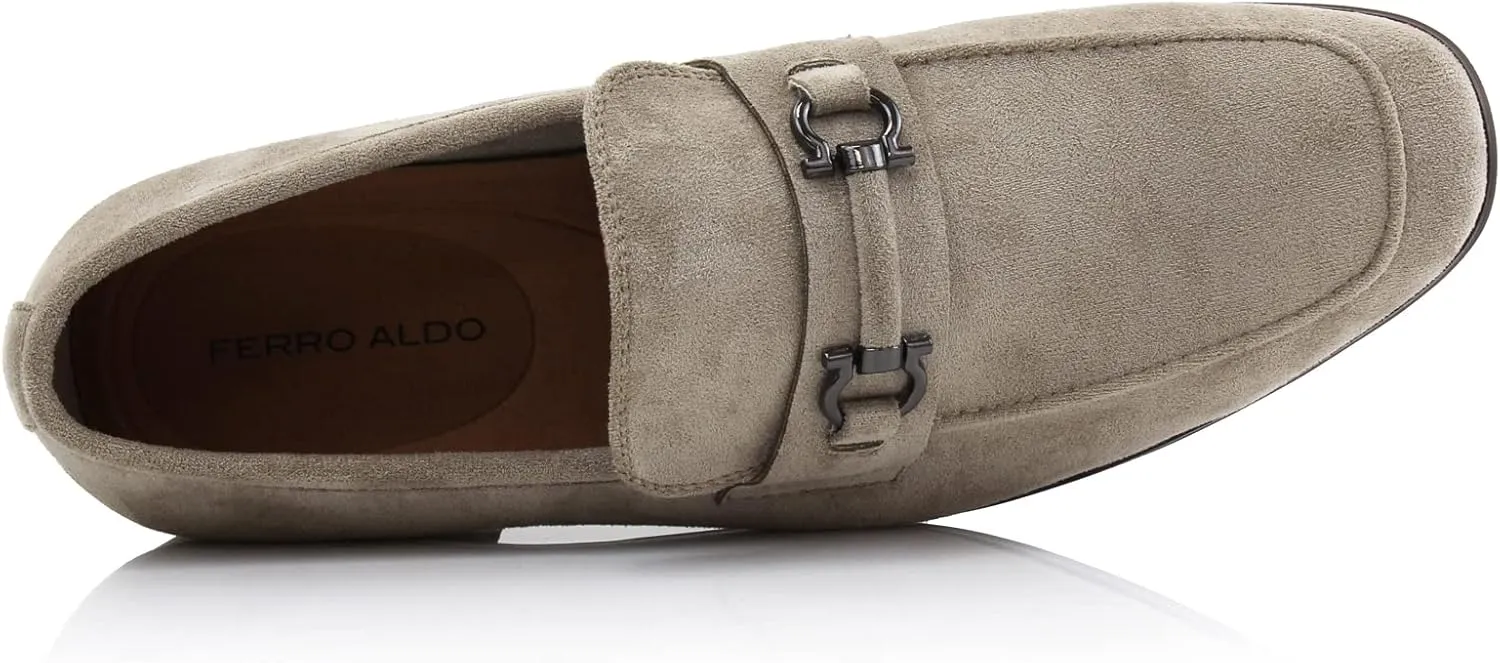 Ferro Aldo Demitri MFA19683 Classic Moc-Toe Penny Loafers with Decorative Buckle