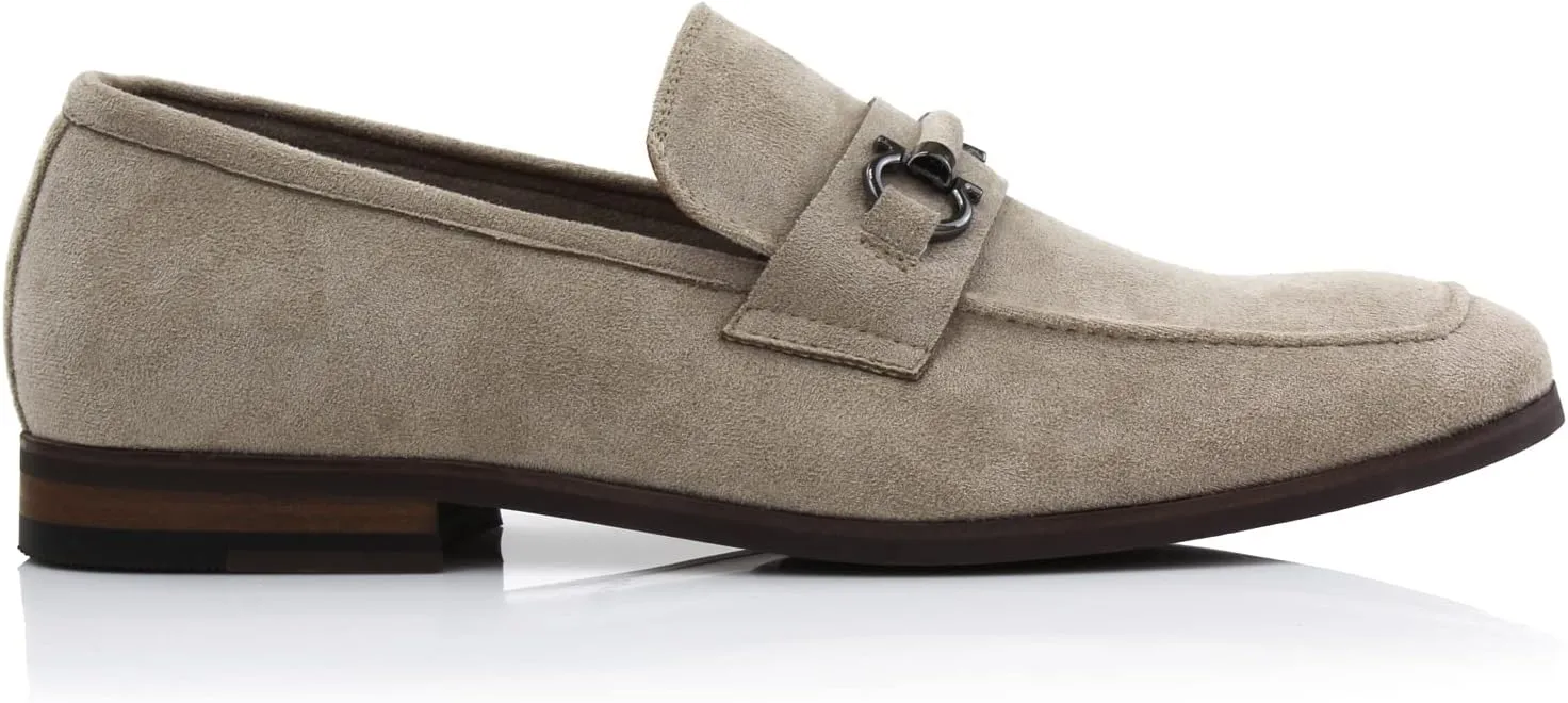 Ferro Aldo Demitri MFA19683 Classic Moc-Toe Penny Loafers with Decorative Buckle