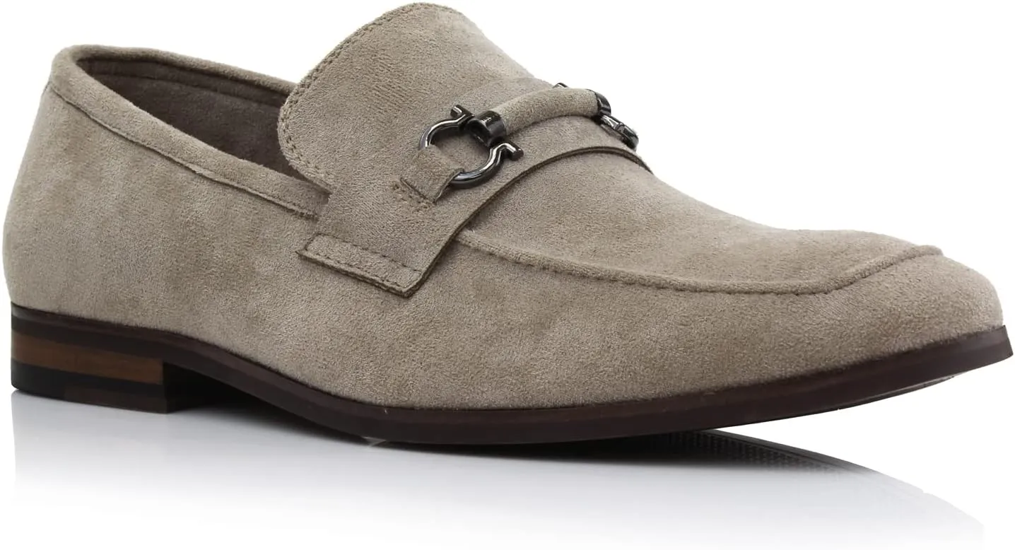 Ferro Aldo Demitri MFA19683 Classic Moc-Toe Penny Loafers with Decorative Buckle