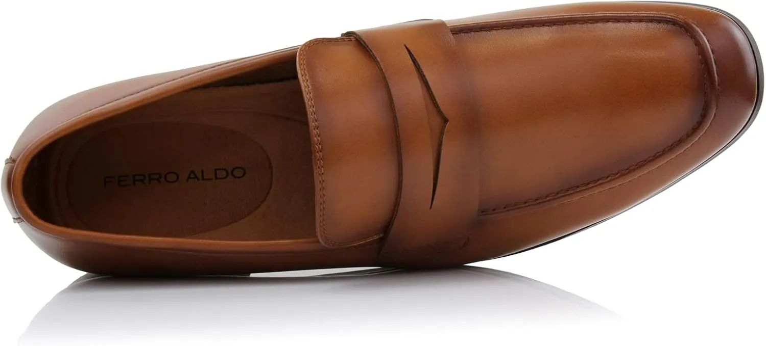 Ferro Aldo Dylan MFA19671 Classic Moc-Toe Penny Loafers for Men