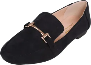 Feversole Women's Fashion Trim Deco Loafer Slippers