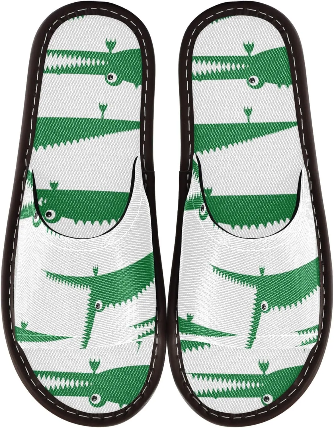 Fisyme Slippers for Women Men Slip-On Open Toe Indoor Outdoor House Shoes Home Slipper