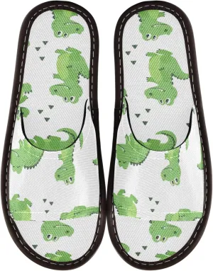 Fisyme Slippers for Women Men Slip-On Open Toe Indoor Outdoor House Shoes Home Slipper