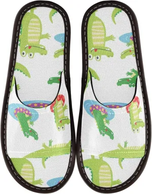 Fisyme Slippers for Women Men Slip-On Open Toe Indoor Outdoor House Shoes Home Slipper
