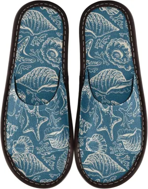 Fisyme Slippers for Women Men Slip-On Open Toe Indoor Outdoor House Shoes Home Slipper