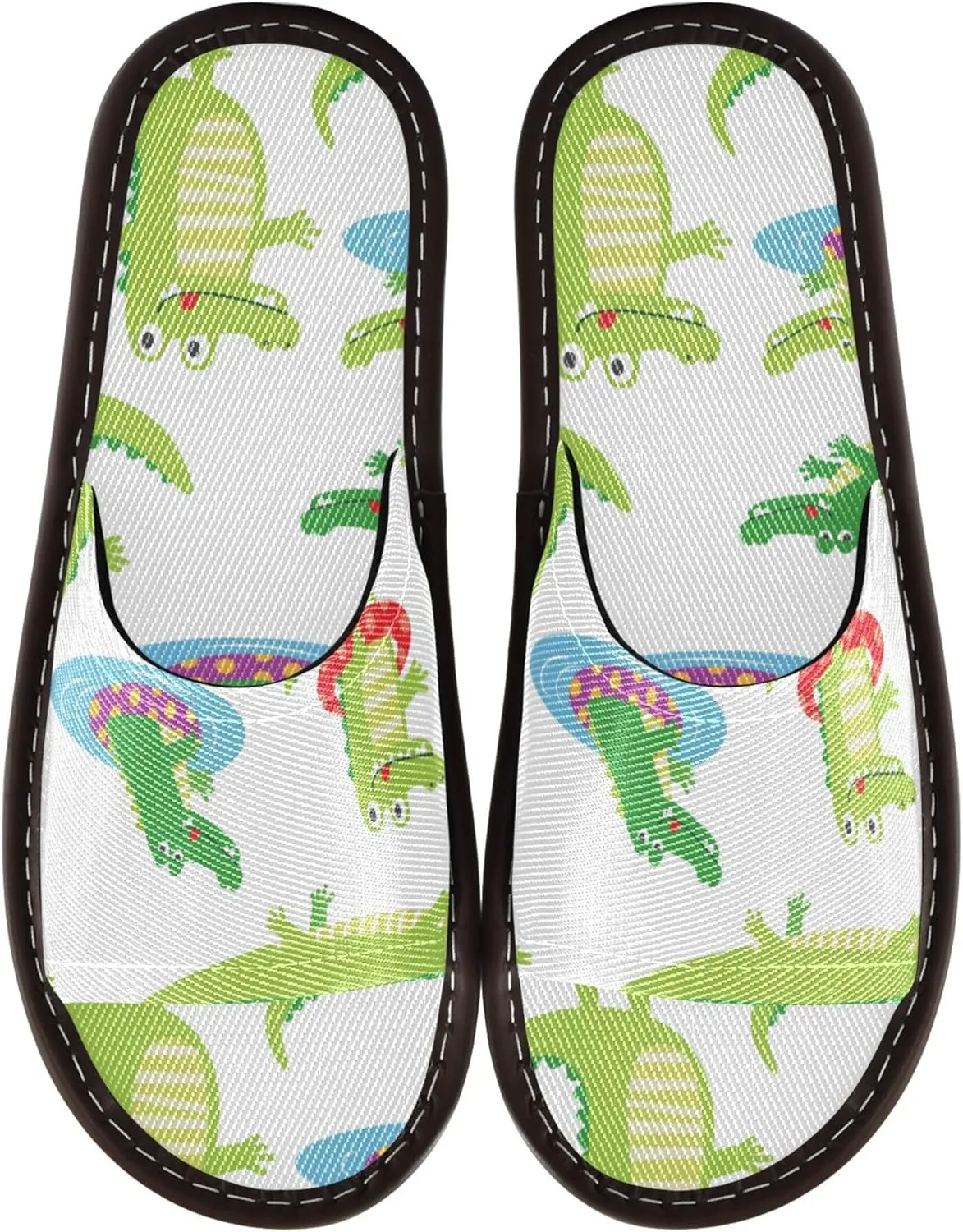 Fisyme Slippers for Women Men Slip-On Open Toe Indoor Outdoor House Shoes Home Slipper