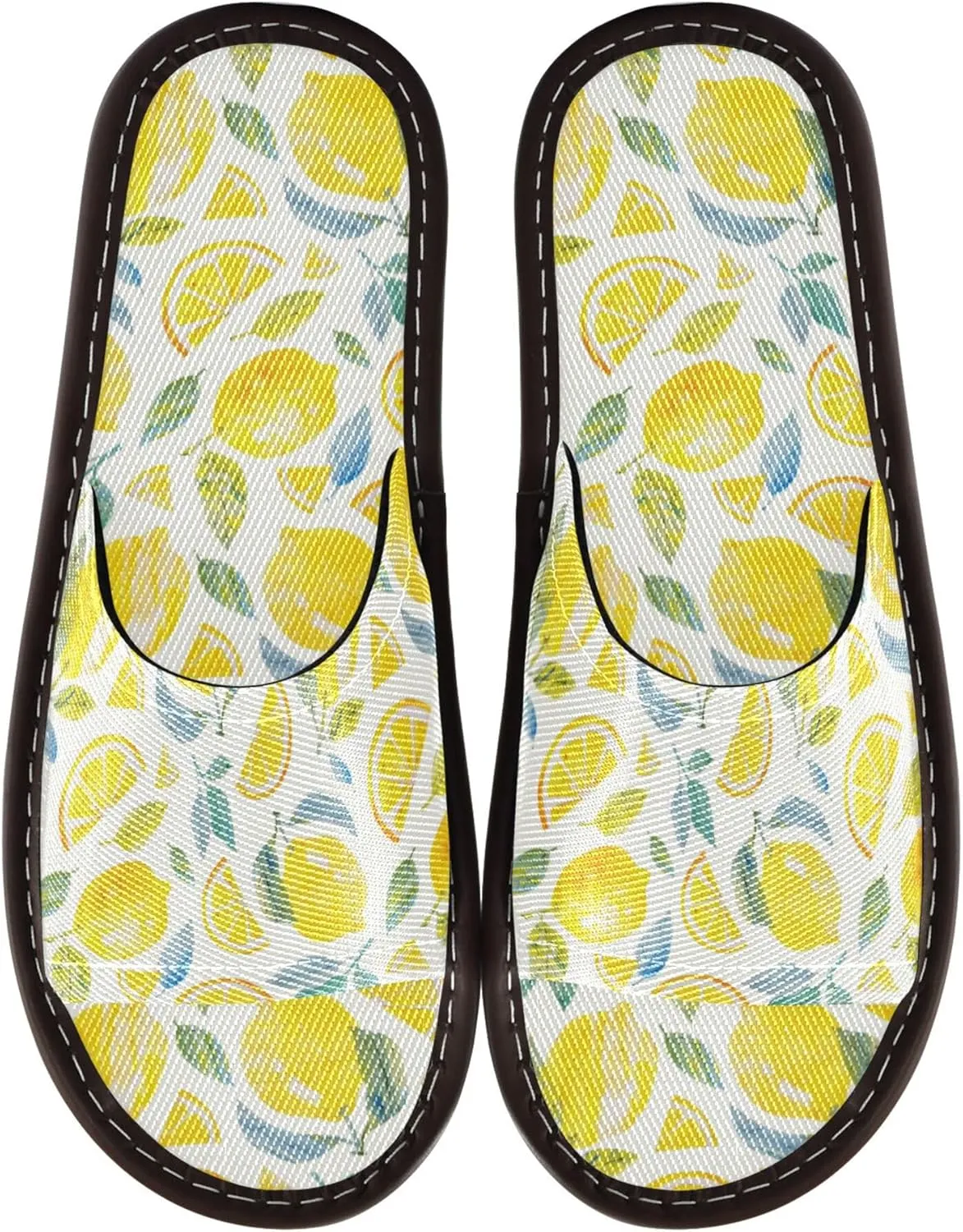 Fisyme Slippers for Women Men Slip-On Open Toe Indoor Outdoor House Shoes Home Slipper