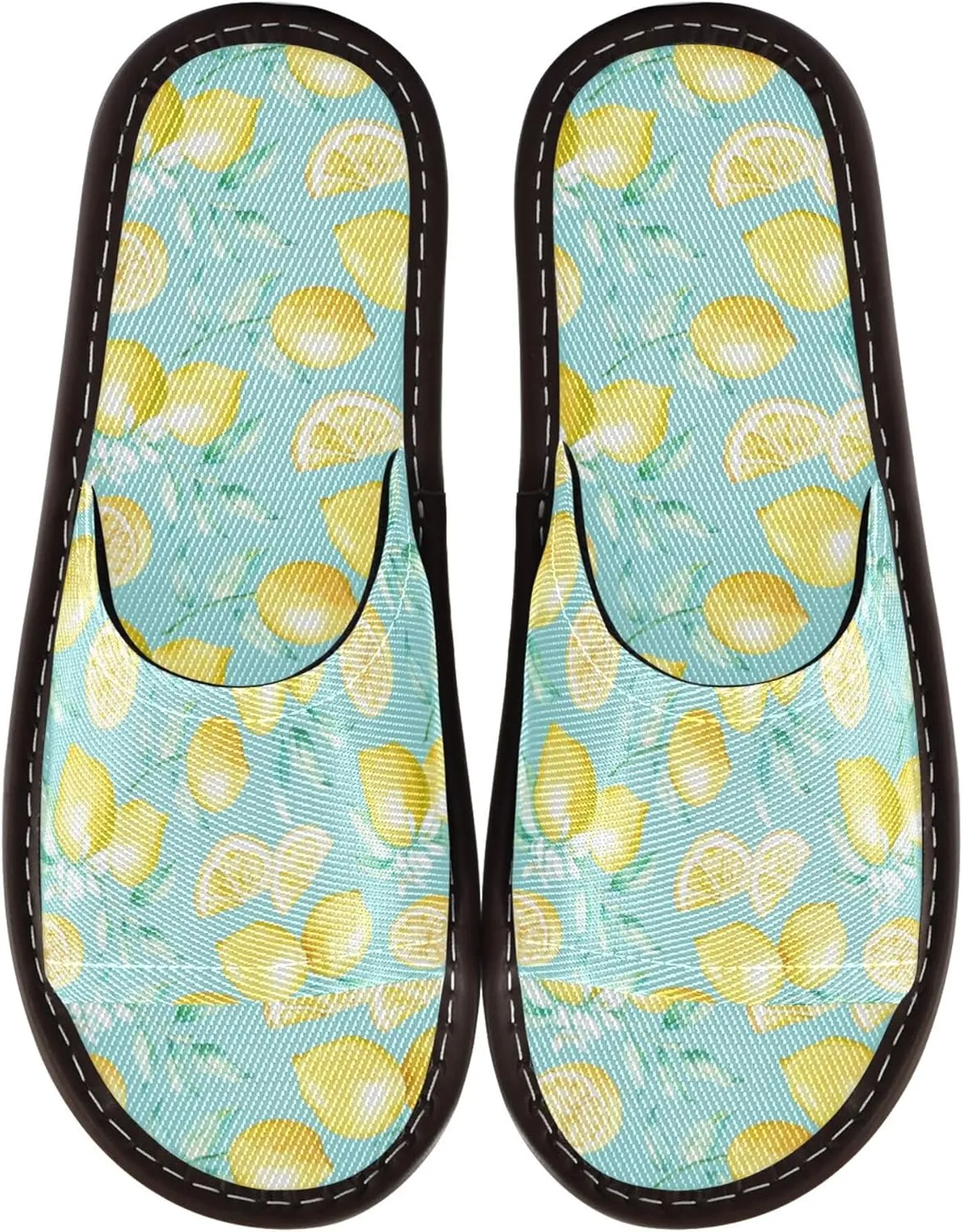 Fisyme Slippers for Women Men Slip-On Open Toe Indoor Outdoor House Shoes Home Slipper