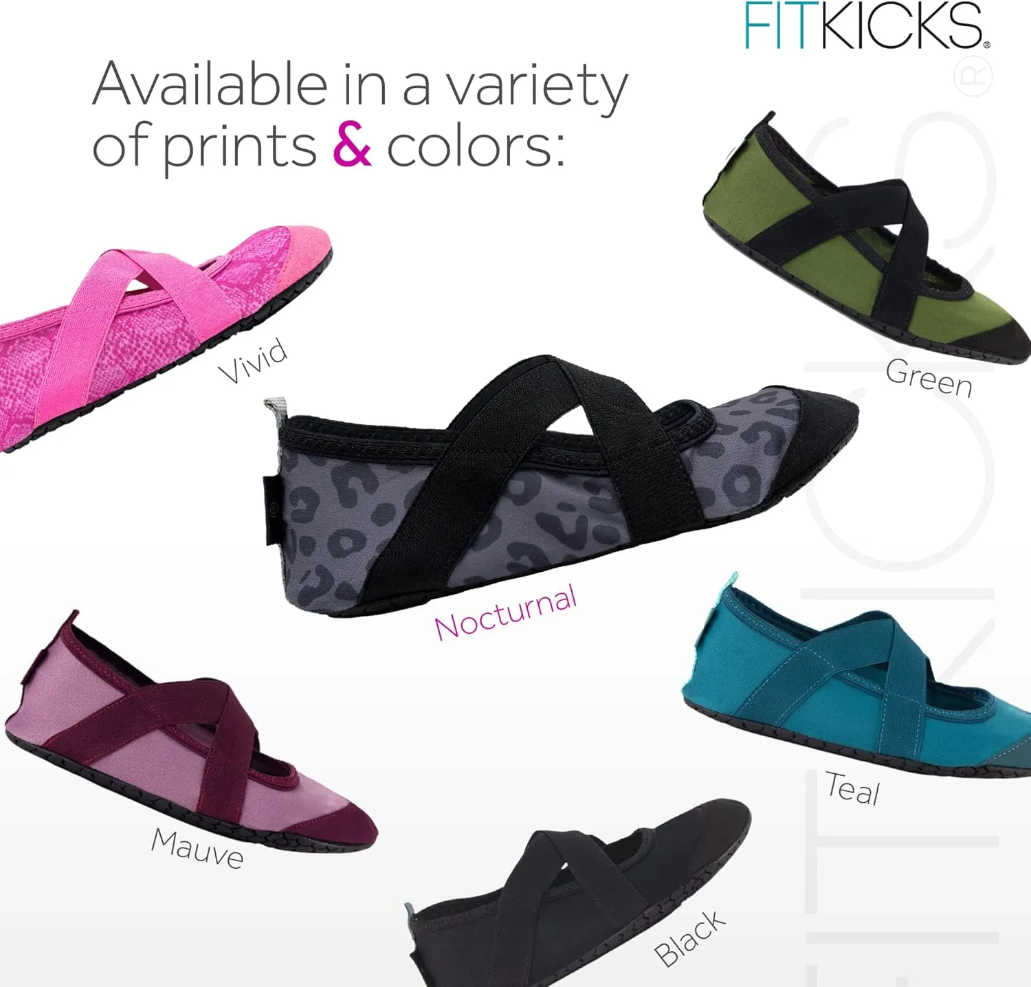 FITKICKS Crossovers Electric Jungle Collection Active Lifestyle Footwear Double Grip Straps Reinforced Toe Flexible Range of Motion Comfort Fit