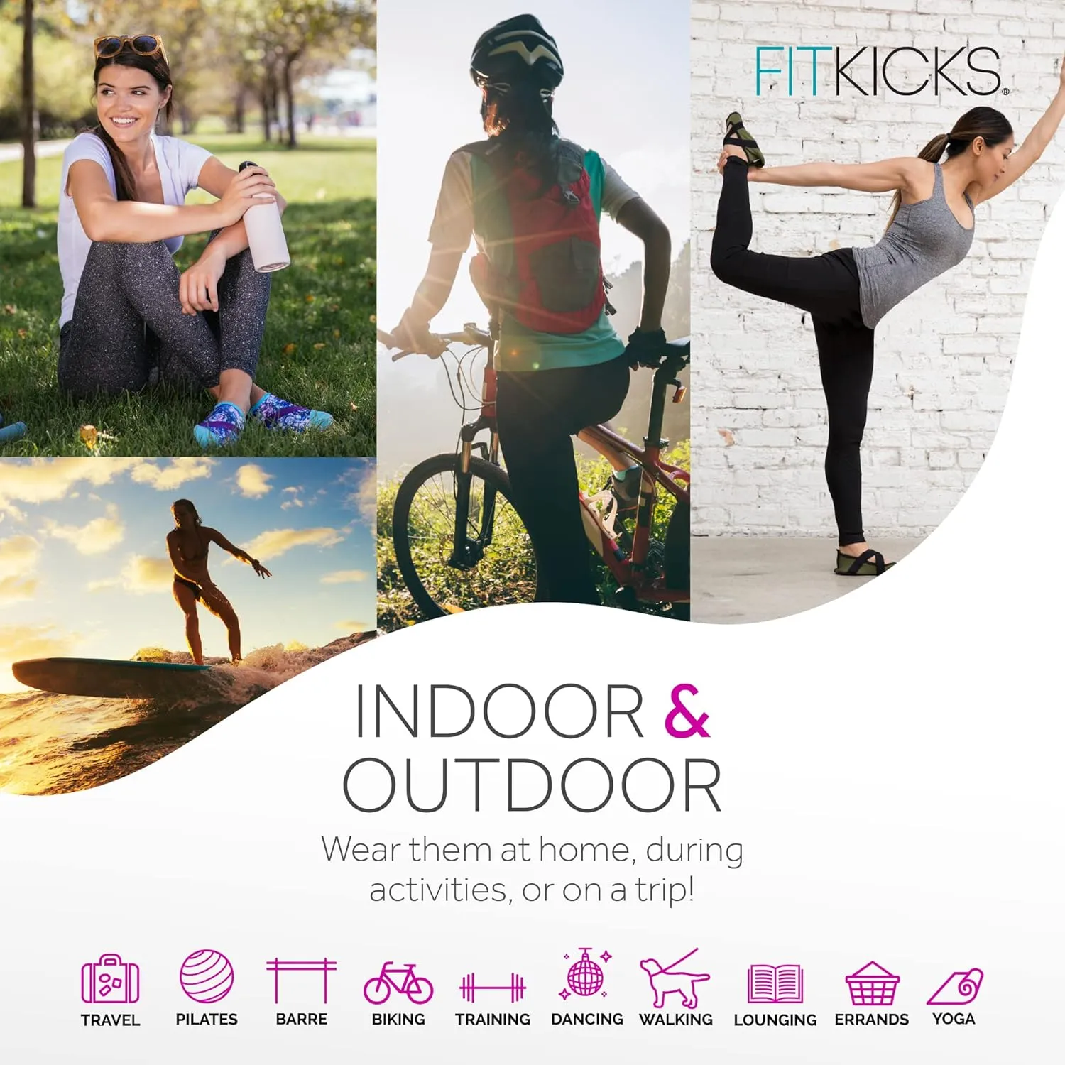 FITKICKS Crossovers Electric Jungle Collection Active Lifestyle Footwear Double Grip Straps Reinforced Toe Flexible Range of Motion Comfort Fit