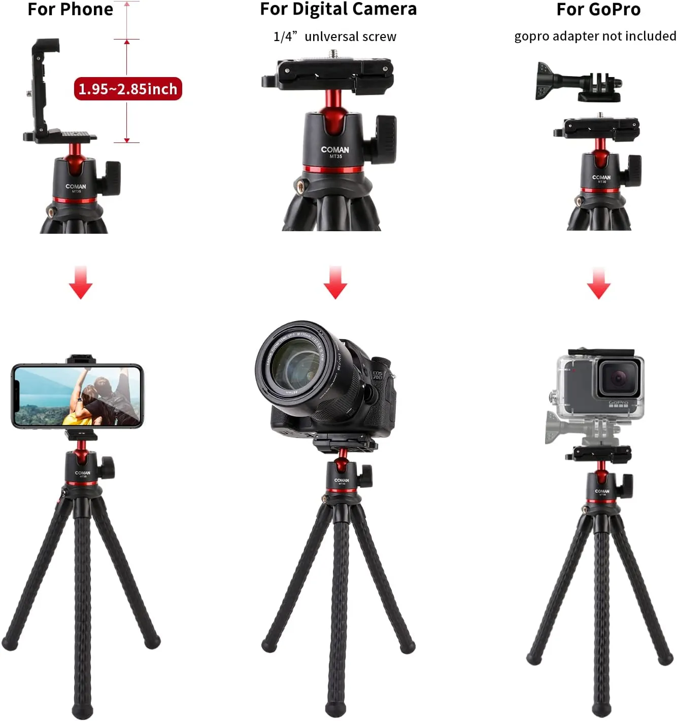 FLEXIBLE PHONE TRIPOD